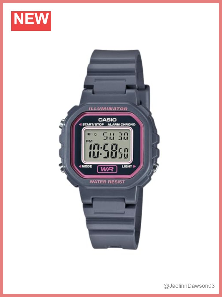 Womens Casio Digital Watch With Led Light And Stopwatch Resin Womens Casio Digital Watch With Led Light And Stopwatch Resin